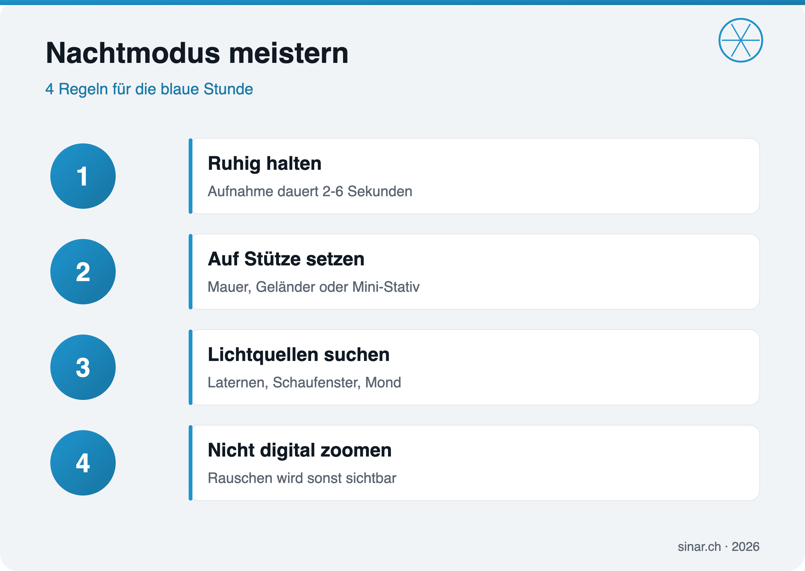 Nachtmodus meistern